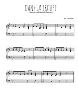 Téléchargez l'arrangement pour piano de la partition de Dans la troupe en PDF